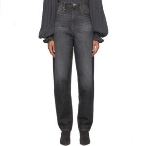 Isabel Marant Corsy black high-rise tapered leg jeans. 🖤